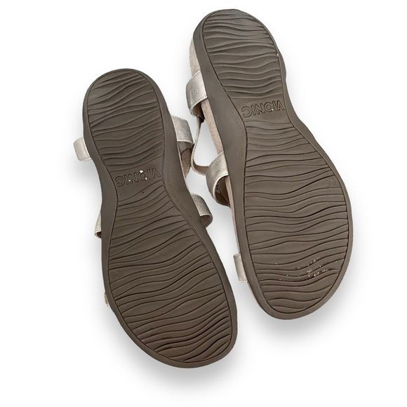 Vionic Jodie Strappy Sandal Velcro Adjustable US9 UK7 EU41 in Champagne - Picture 6 of 16